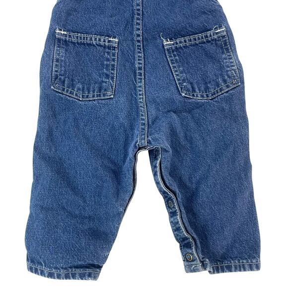 VTG OshKosh B'Gosh Vestbak Denim Overalls Baby Size 12 Months USA Farm Play Cute - Picture 8 of 14